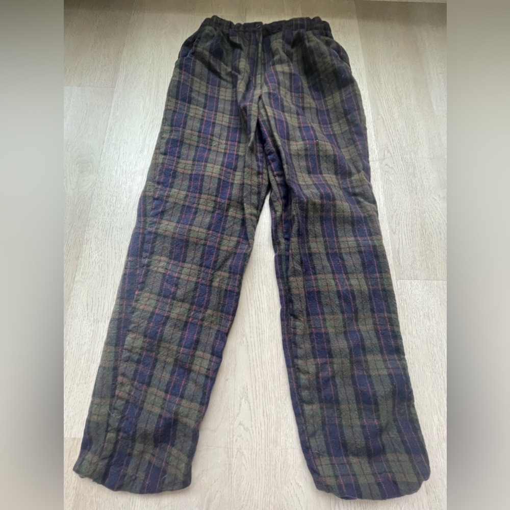 Vintage Wool Plaid Pants